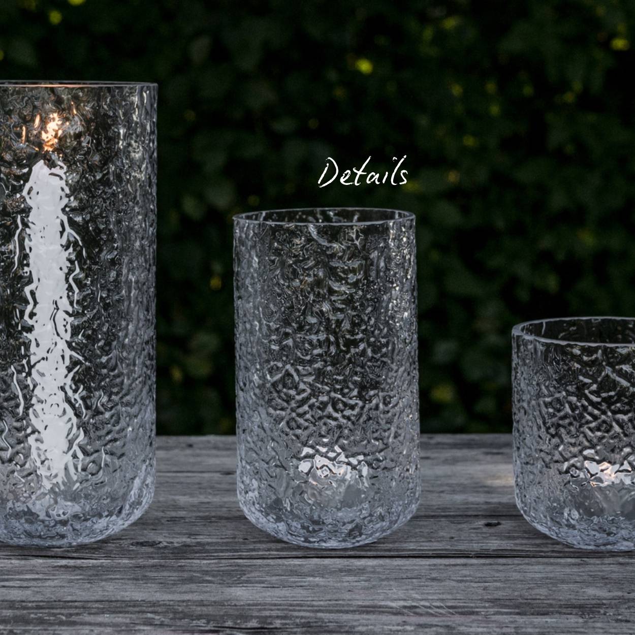 Windlicht Crackel Teelicht